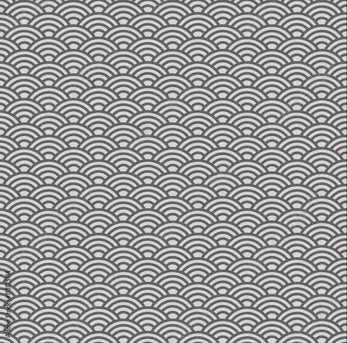Seamless china background with waves