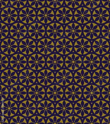 Antique seamless background 431 round cross flower 