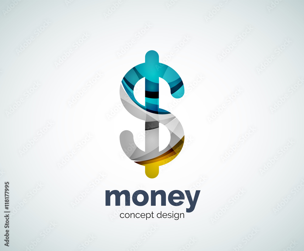 Obraz premium Vector dollar logo template