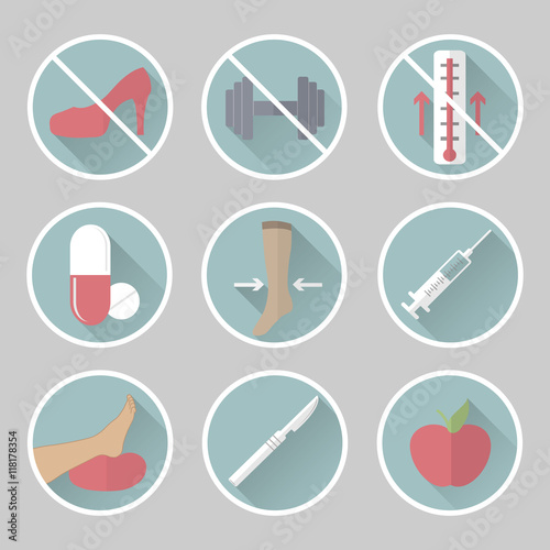 phlebology vector flat icons
