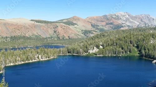 Wallpaper Mural 4K video of aerial view of Lake George and Lake Marry in Mammoth Lake Torontodigital.ca