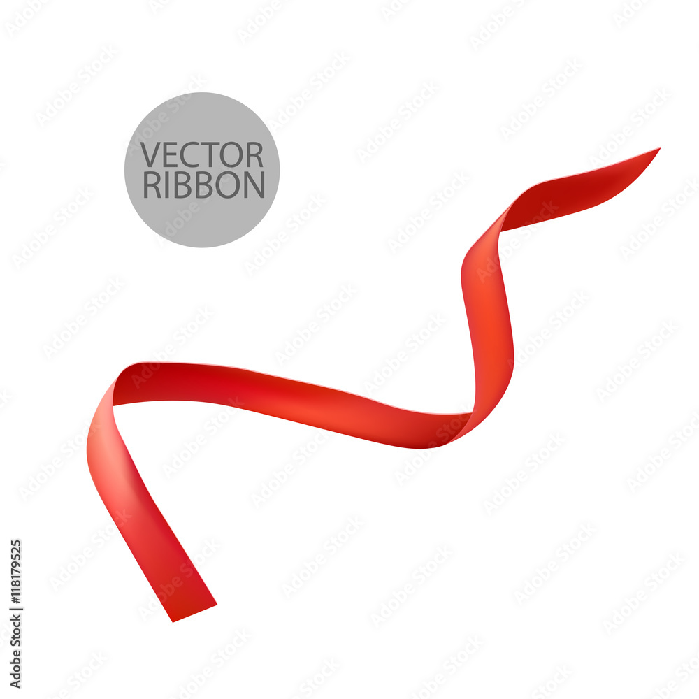 Red Vector Ribbon Red Vector Ribbon
