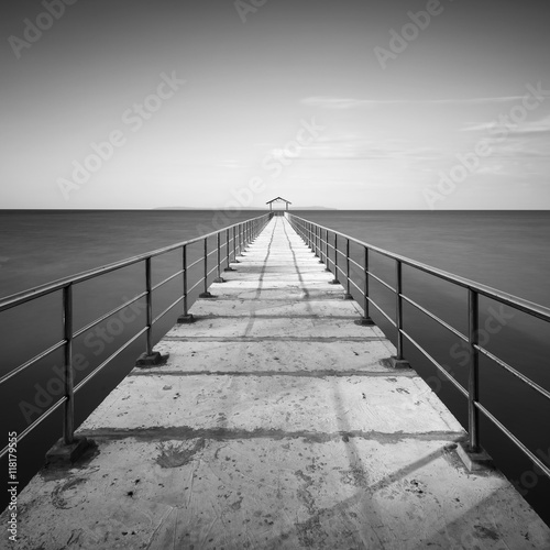 Wallpaper Mural The Jetty in black and white Torontodigital.ca