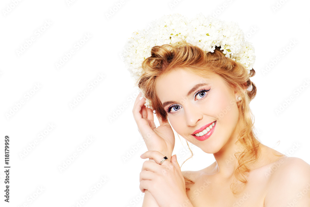 girl in wreath girl in wreath