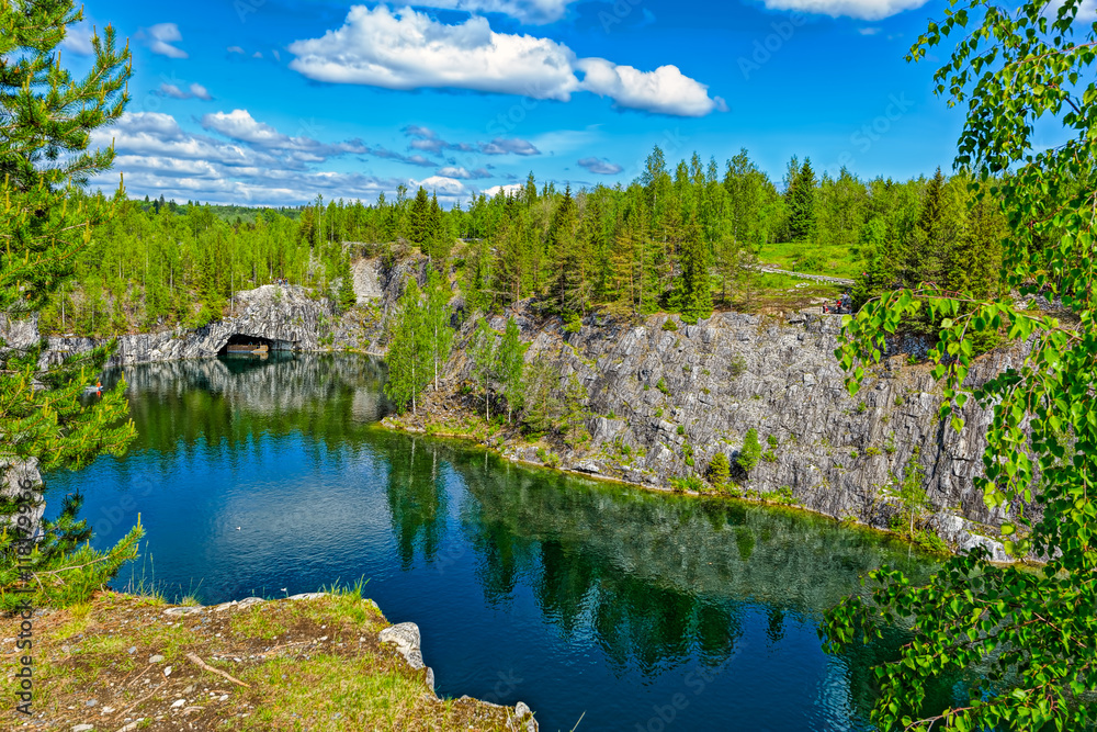 Marble quarry in Ruskeala