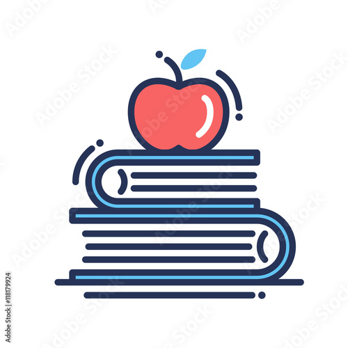 Education flat design single isolated icon