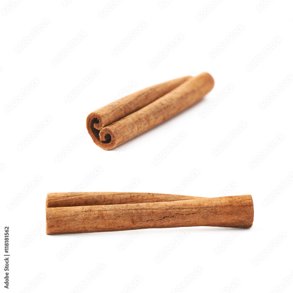 Cinnamon stick isolated