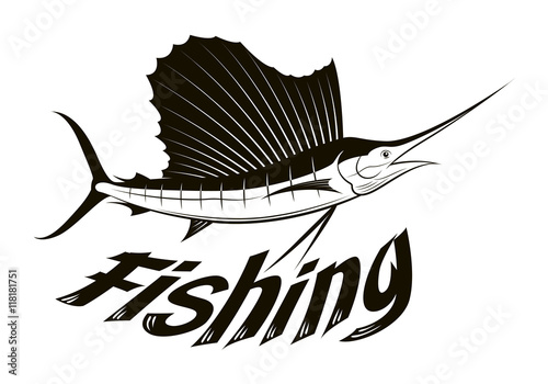 graphic fishing, vector photo