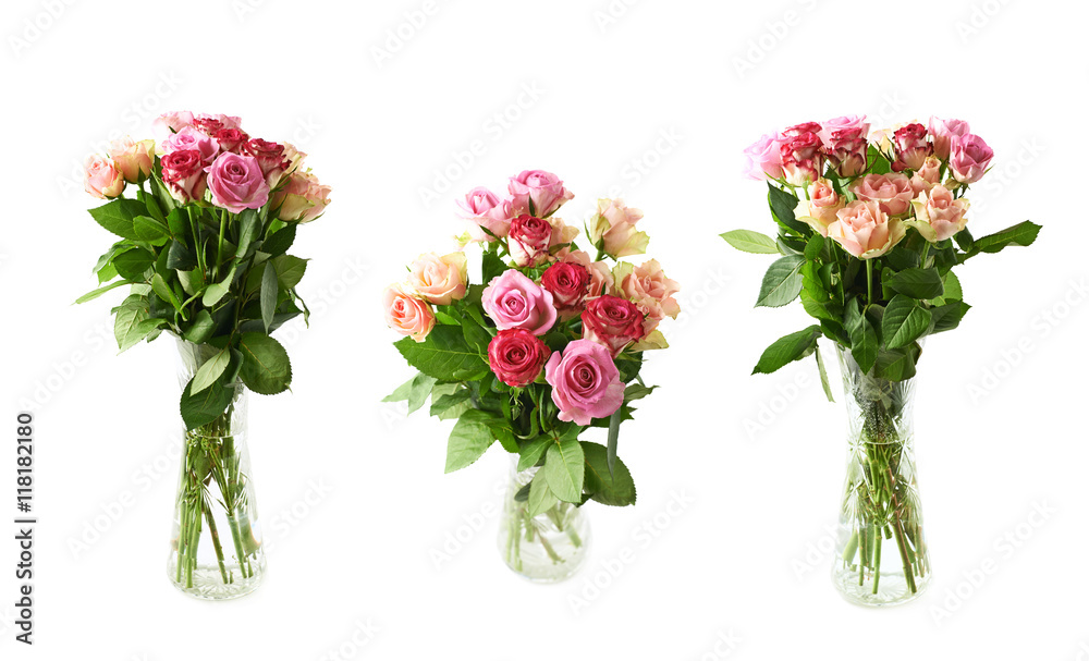Bouquet of rose flowers isolated Bouquet of rose flowers isolated