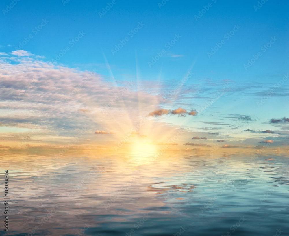 Beautiful sea sunrise Beautiful sea sunrise