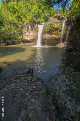 Hew Suwat  waterfall in Khao Yao national park of Thailand.