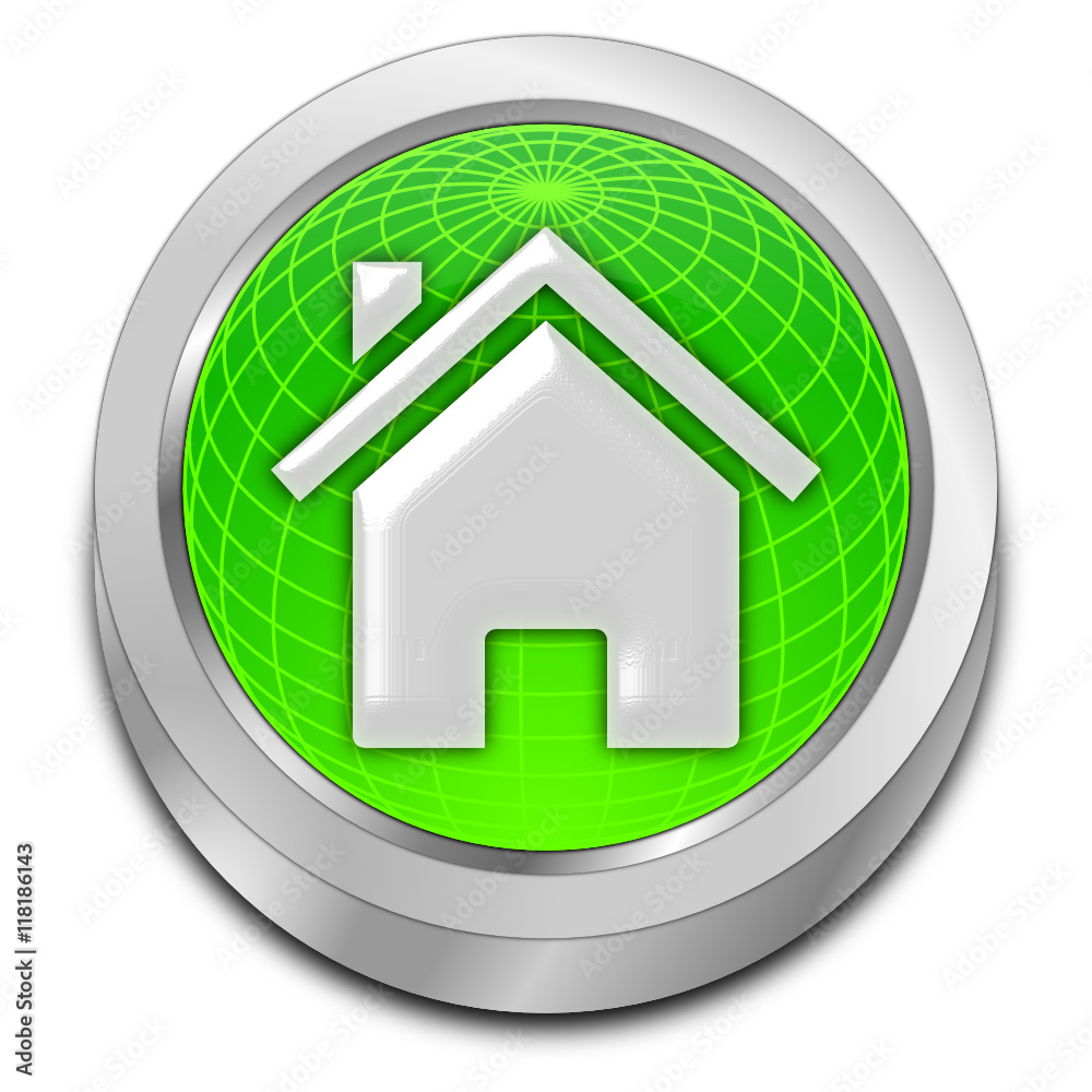 Home Button - 3D illustration Home Button - 3D illustration