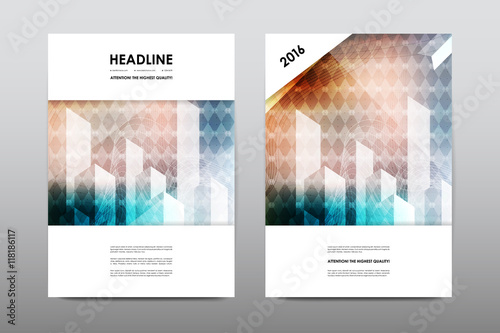 Brochure layout template flyer design vector  Magazine booklet cover abstract background