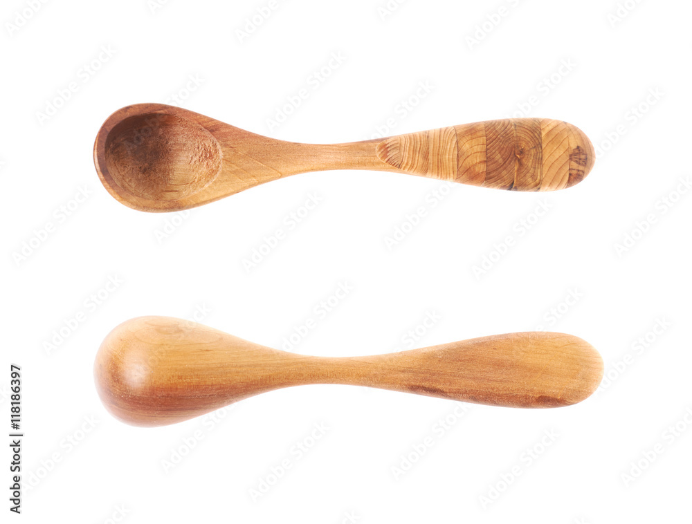 Wooden serving spoon isolated Wooden serving spoon isolated