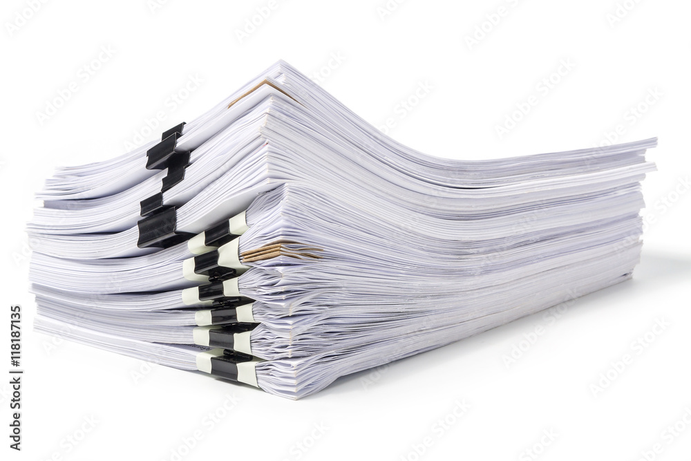 Stack of Documents isolated on white background Stack of Documents isolated on white background