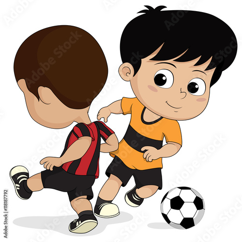 cartoon soccer kids.