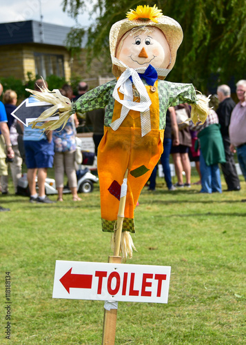 Scarecrow Toilet sign