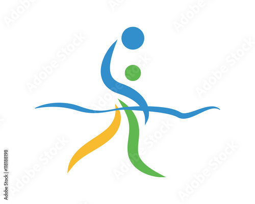 Modern Sports Logo Symbol - Water Polo