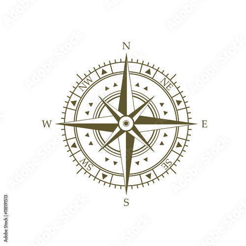 compass wind rose icon

