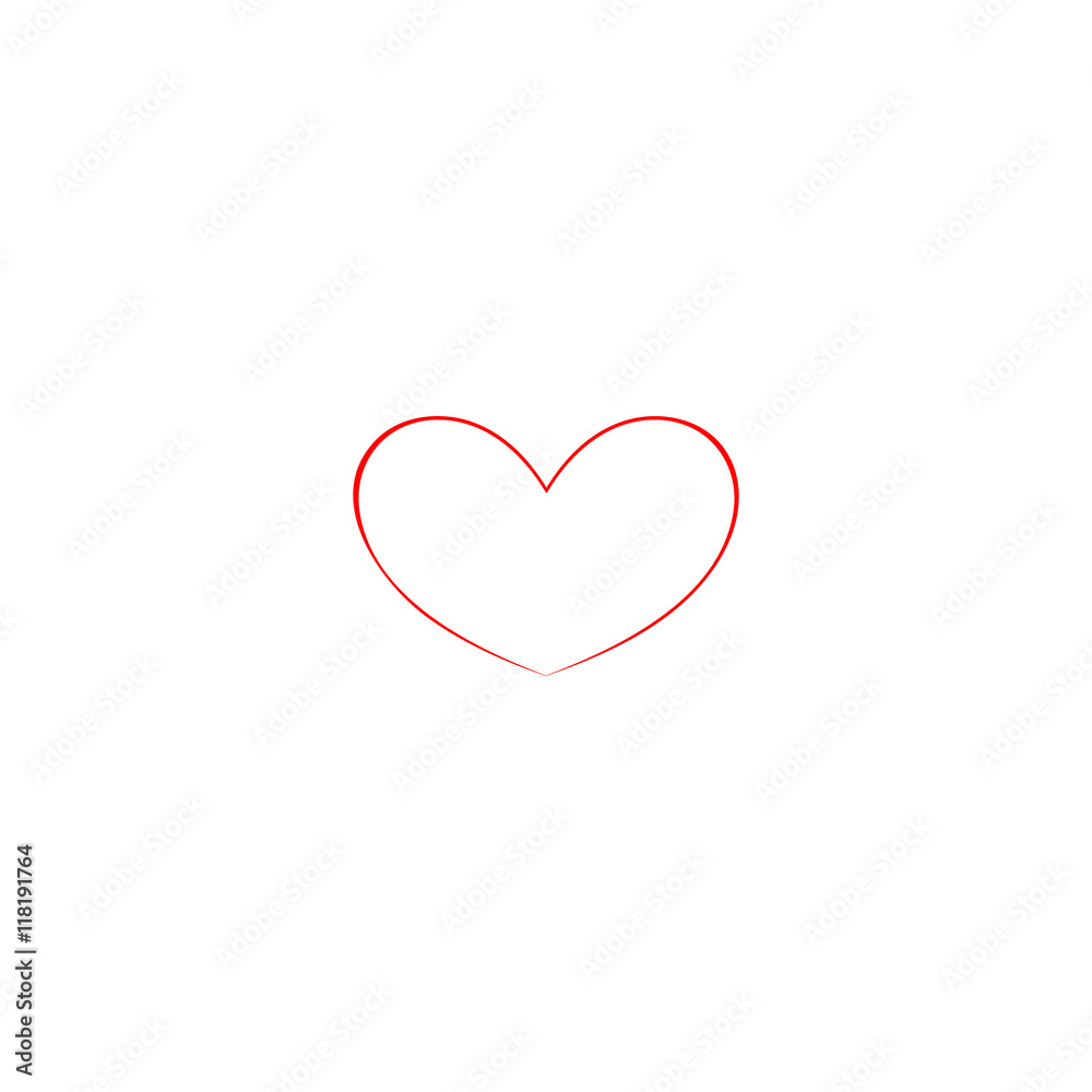 Heart Icon Four Color Variations. Vector.