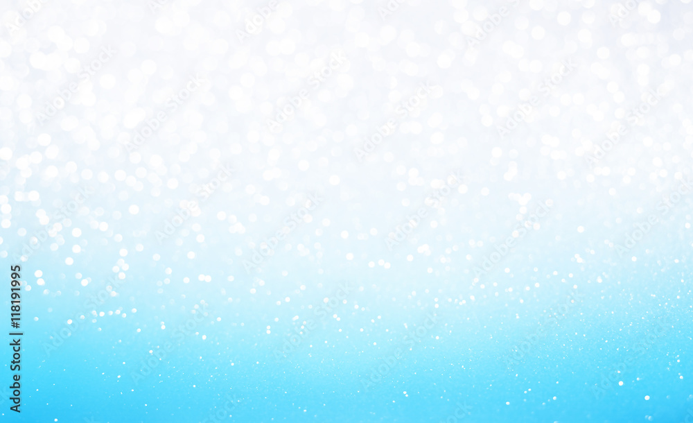 Gradient white and blue glitter bokeh texture background Gradient white and blue glitter bokeh texture background
