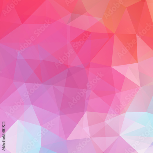 abstract background consisting of pink, white triangles, vector illustration