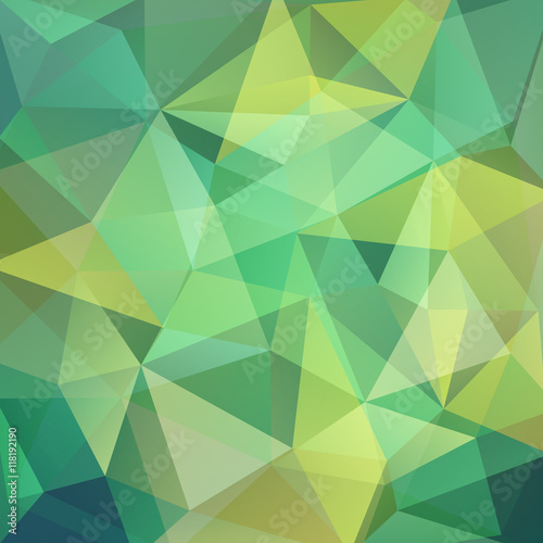 Background made of green triangles. Square composition 