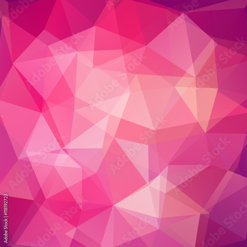 Background of pink geometric shapes. Pink mosaic pattern. Vector EPS