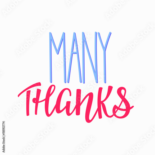 Thank you Family Positive quote lettering