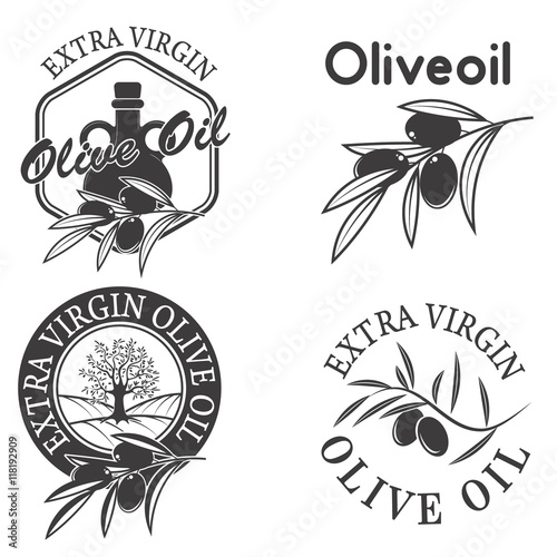 Extra virgin olive oil labels.
