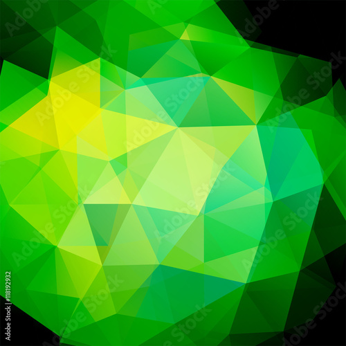 abstract background consisting of green triangles, vector 