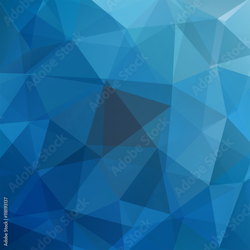 Abstract polygonal vector background. Blue geometric vector