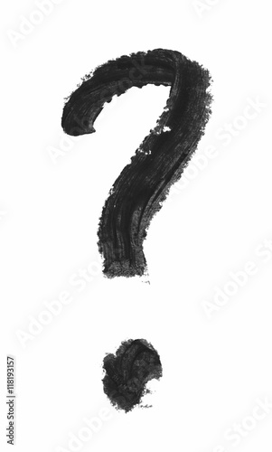 Question mark symbol isolated