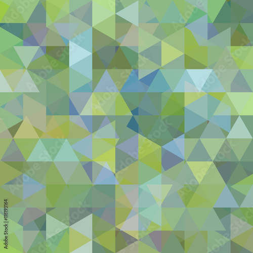 Abstract vector background with triangles. Green geometric 