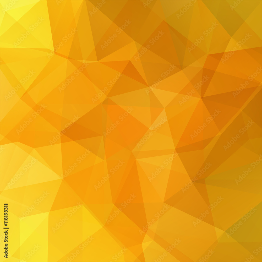 Geometric pattern, polygon triangles vector background in yellow color Geometric pattern, polygon triangles vector background in yellow color