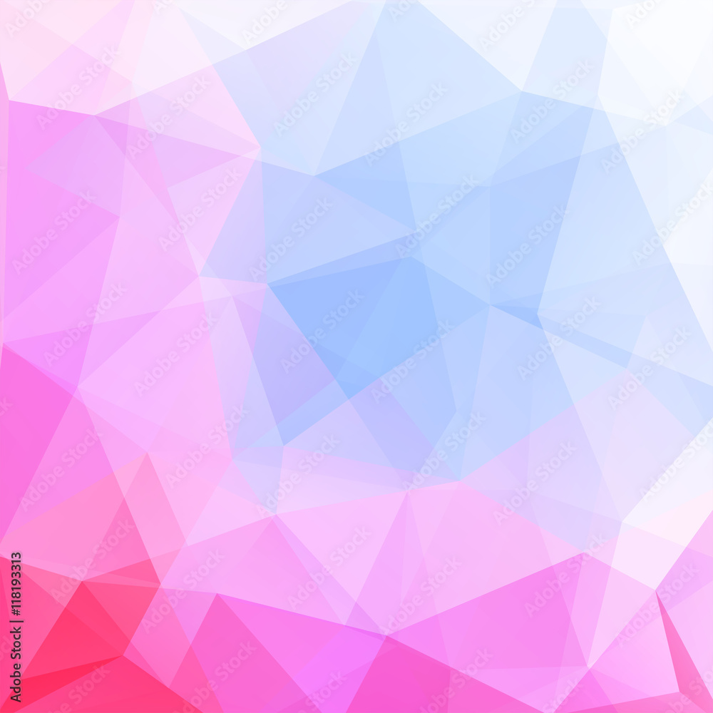 Background made of pink, blue triangles. Square composition Background made of pink, blue triangles. Square composition