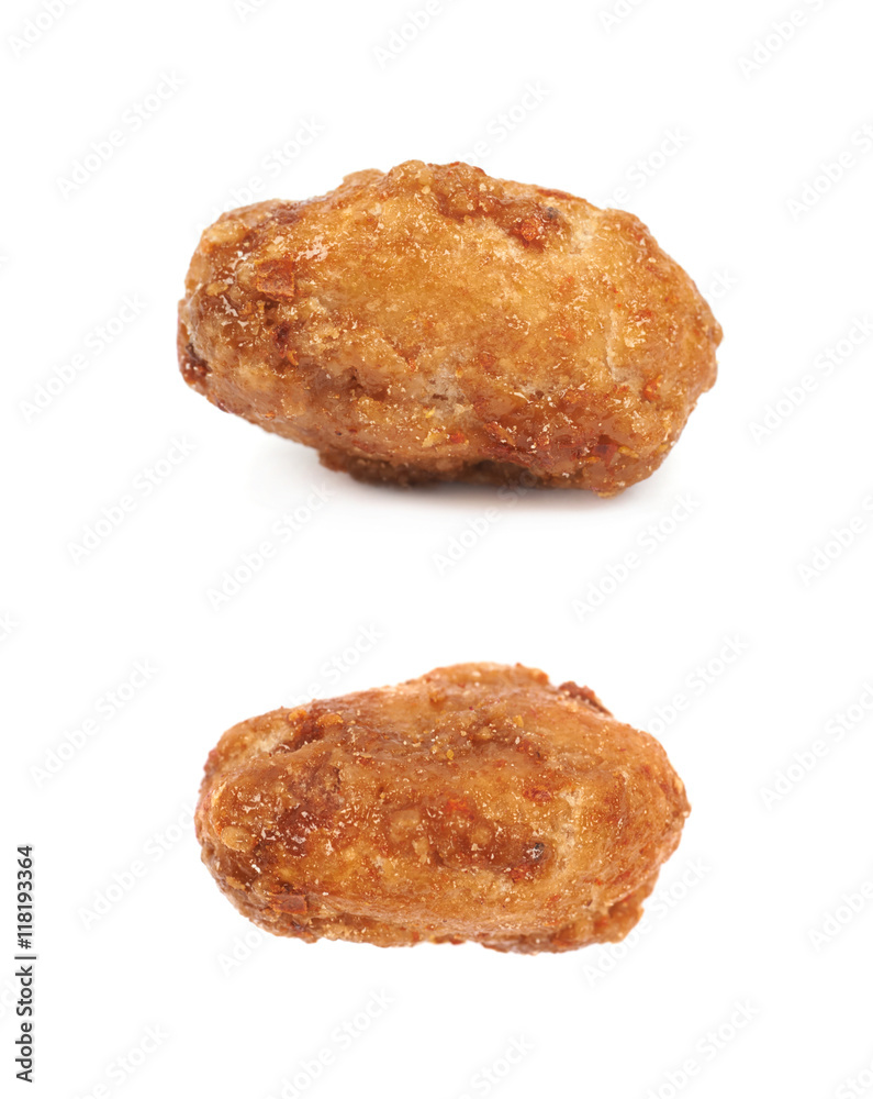Spice and sugar coated peanut isolated Spice and sugar coated peanut isolated