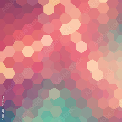 Background of geometric shapes. Colorful mosaic pattern. Vector
