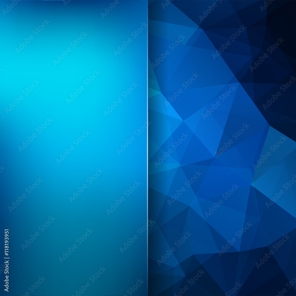 Obraz premium Abstract background consisting of blue triangles. Geometric design