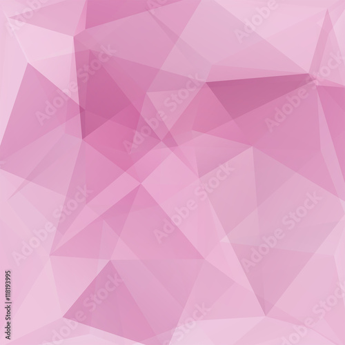 Background of geometric shapes. Pink mosaic pattern. Vector illu