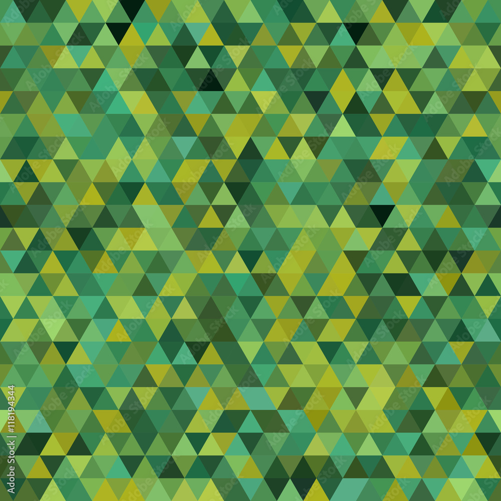Abstract background consisting of green triangles. Geometric design fo Abstract background consisting of green triangles. Geometric design fo
