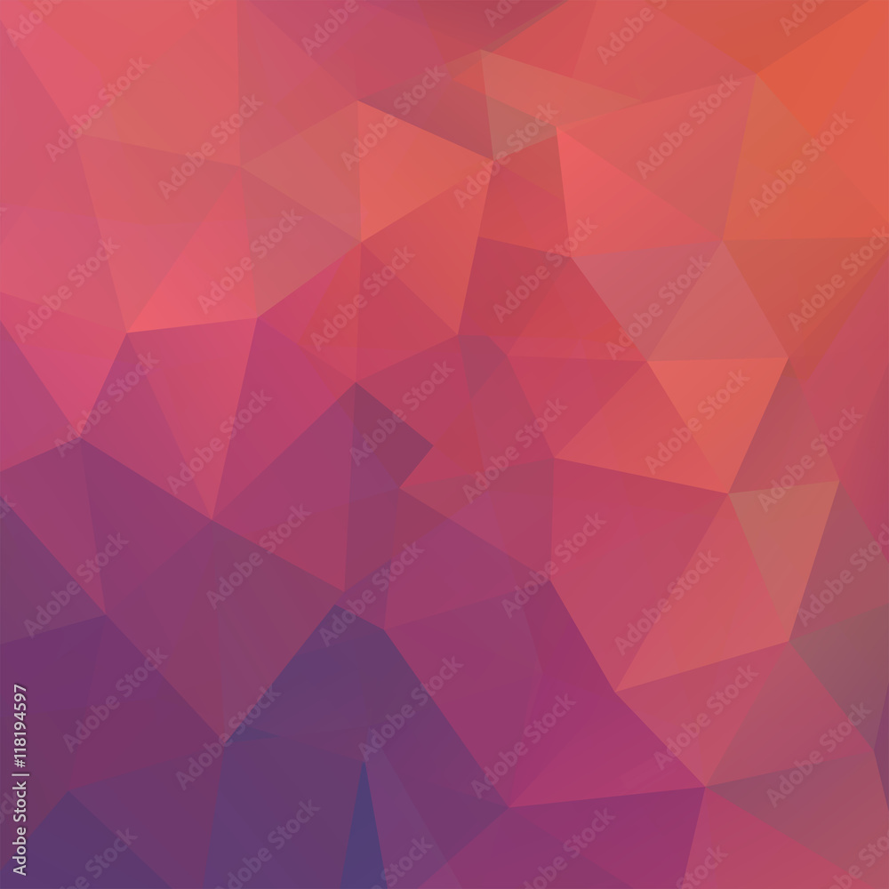 Obraz premium abstract background consisting of orange, purple, pink triangles