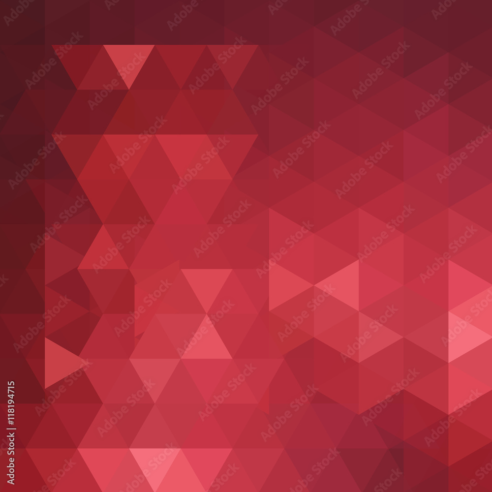 Geometric pattern, triangles vector background in red and brown colors Geometric pattern, triangles vector background in red and brown colors