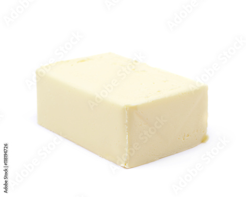 Piece of cooking butter isolated