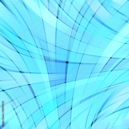 Abstract blue background with smooth lines. Color waves  pattern