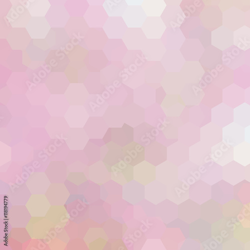 Geometric pattern, vector background with hexagons in pink tones