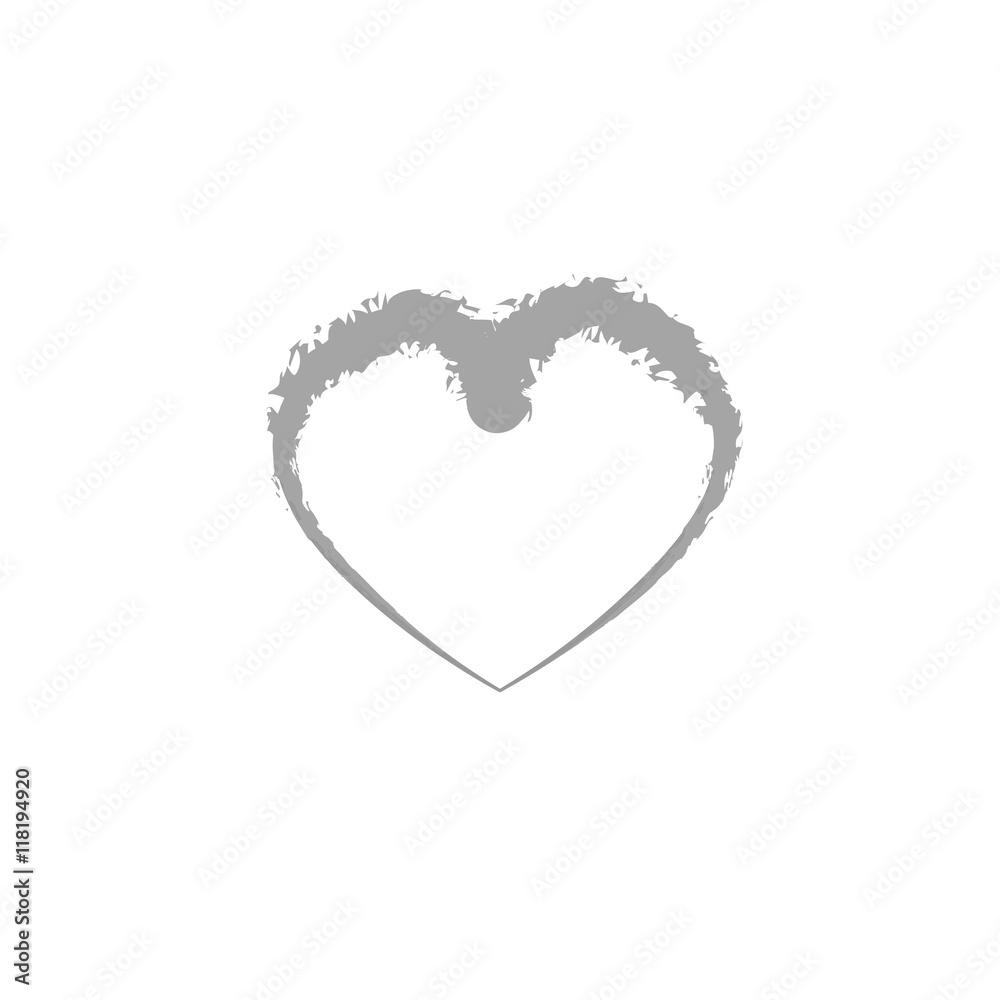 Heart doodle set, vector illustration hand drawn