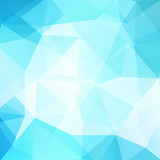 Geometric pattern, polygon triangles vector background in blue tones