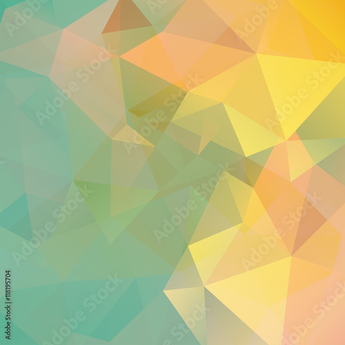 abstract background consisting of yellow  green  orange triangles