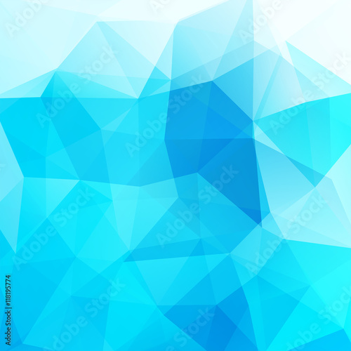 Background made of blue triangles. Square composition 